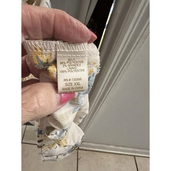 Liberty Lane Ivory Multicolor Floral Juniors Skater Dress Sz Xxl NWT - Picture 5 of 6